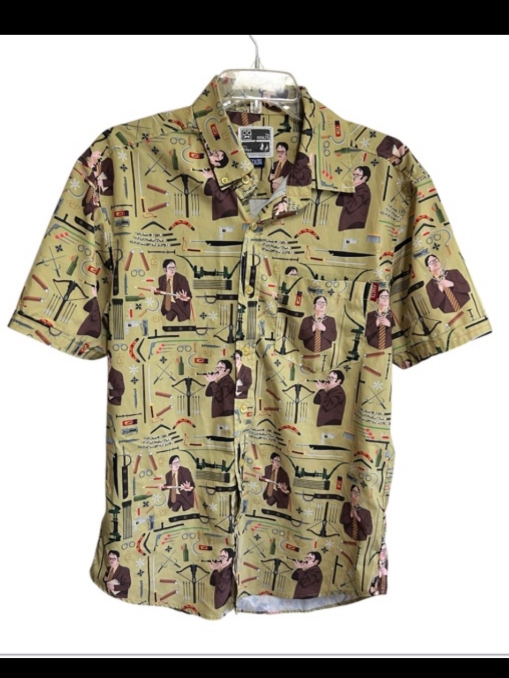 RSVLTS Dwight Schrute Shirt Size Medium The Office Button Down KUNUFLEX